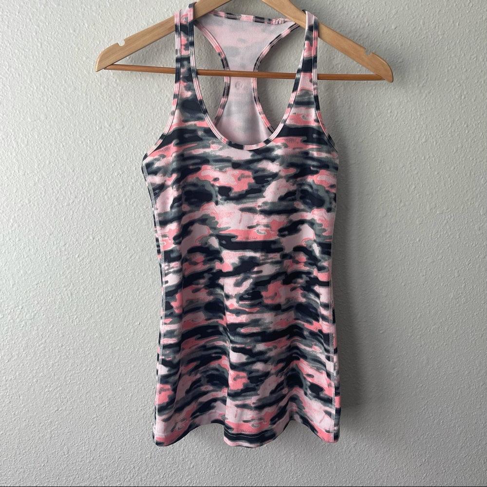 Pink Camo Lululemon Cool Racerback (Size 4)